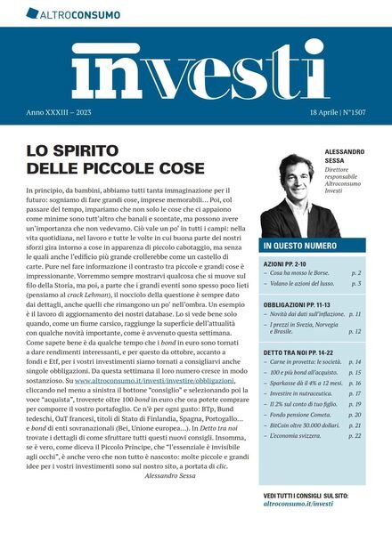 Altroconsumo Investi – 18 Aprile 2023 Cover