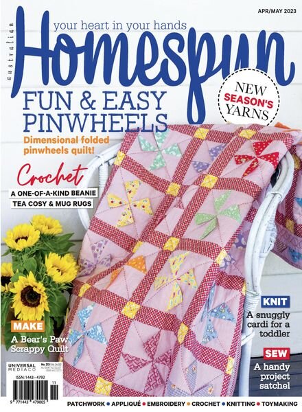Australian Homespun – April 2023 Cover