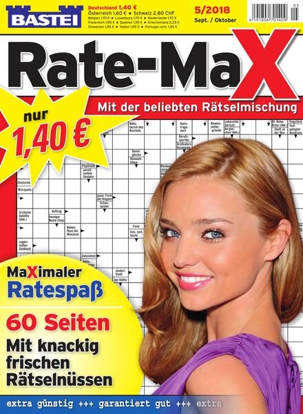 Bastei Rate-Max – August 2018 Cover