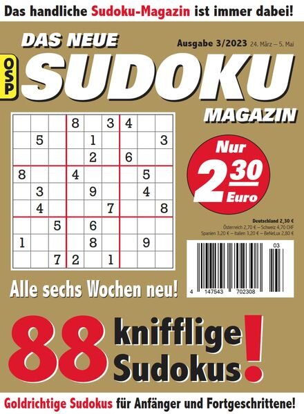 Das Neue Sudoku – Nr 3 2023 Cover