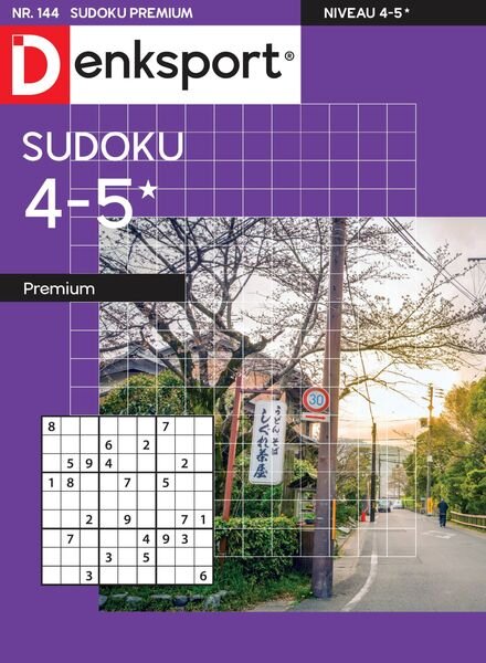 Denksport Sudoku 4-5 premium – 16 maart 2023 Cover