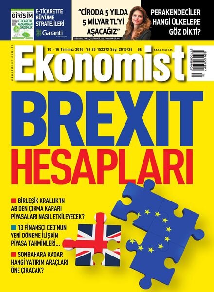 Ekonomist – 10 Temmuz 2016 Cover
