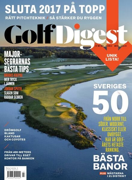Golf Digest – 29 september 2017 Cover