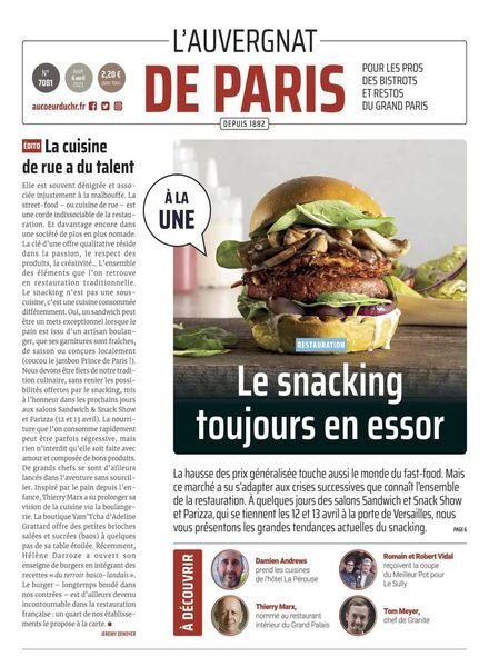 L’Auvergnat de Paris – 06 avril 2023 Cover