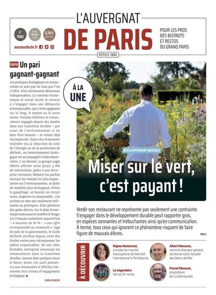 L’Auvergnat de Paris – 13 avril 2023 Cover