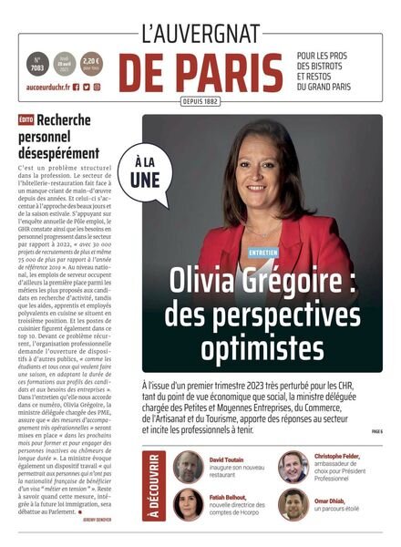 L’Auvergnat de Paris – 20 avril 2023 Cover