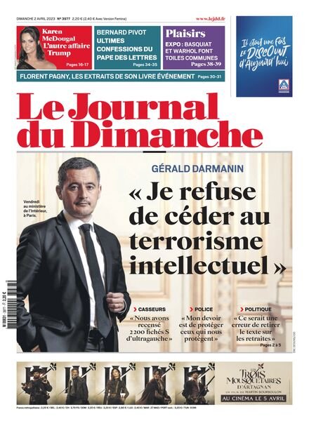 Le Journal du Dimanche – 02 avril 2023 Cover