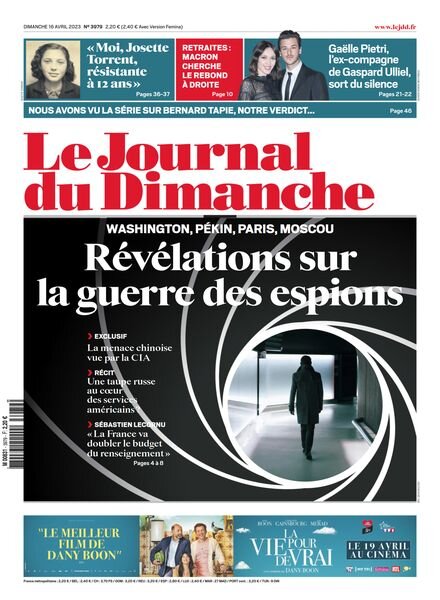 Le Journal du Dimanche – 16 avril 2023 Cover