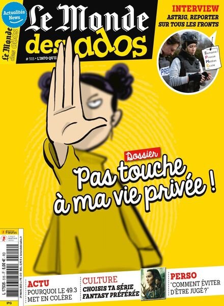 Le Monde des Ados – 29 mars 2023 Cover