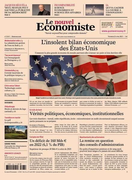 Le nouvel Economiste – 21 avril 2023 Cover
