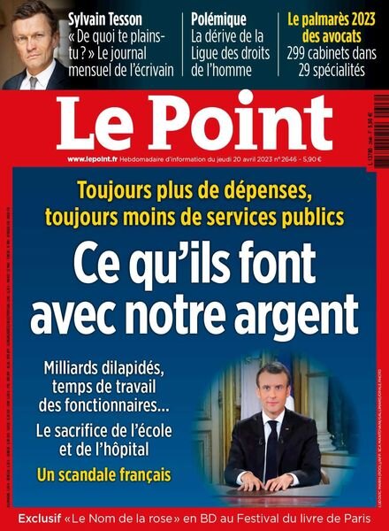 Le Point – 20 avril 2023 Cover