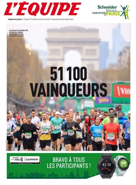 L’Equipe Supplement – 3 Avril 2023 Cover