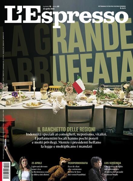 l’Espresso – 23 Aprile 2023 Cover