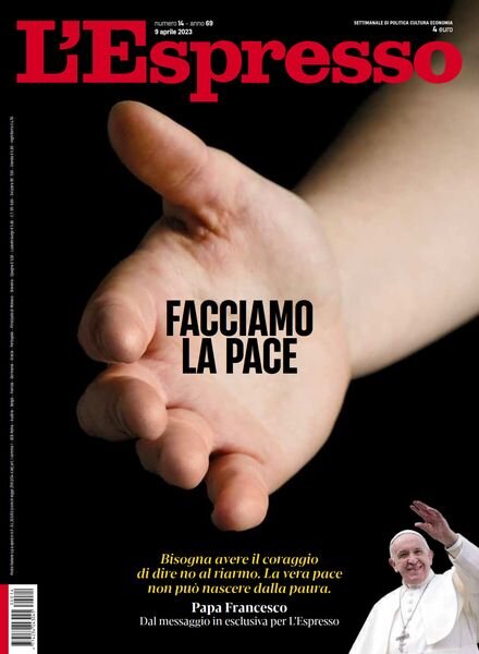 l’Espresso – 9 Aprile 2023 Cover