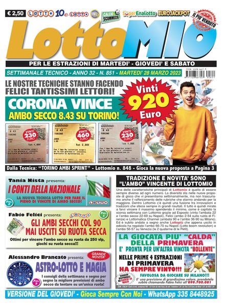 Lottomio – 28 Marzo 2023 Cover
