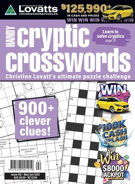 Lovatts Handy Cryptic – May 2023 Cover