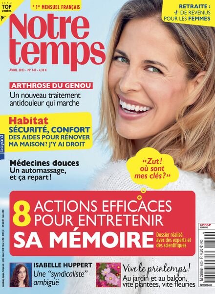 Notre Temps – Avril 2023 Cover