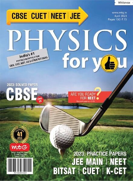 Physics For You – April 2023 Cover
