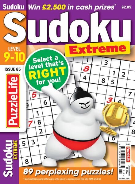 PuzzleLife Sudoku Extreme – April 2023 Cover