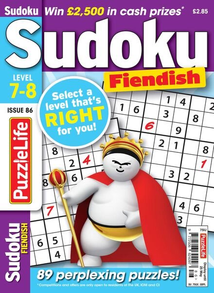 PuzzleLife Sudoku Fiendish – 01 April 2023 Cover