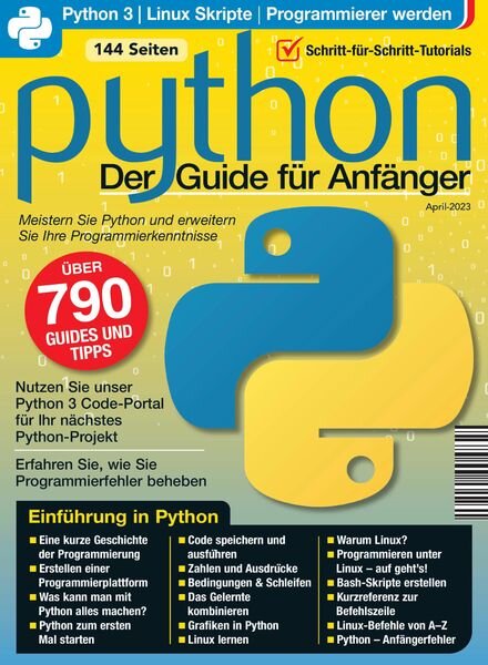 Python Der Guide fur Anfanger – April 2023 Cover