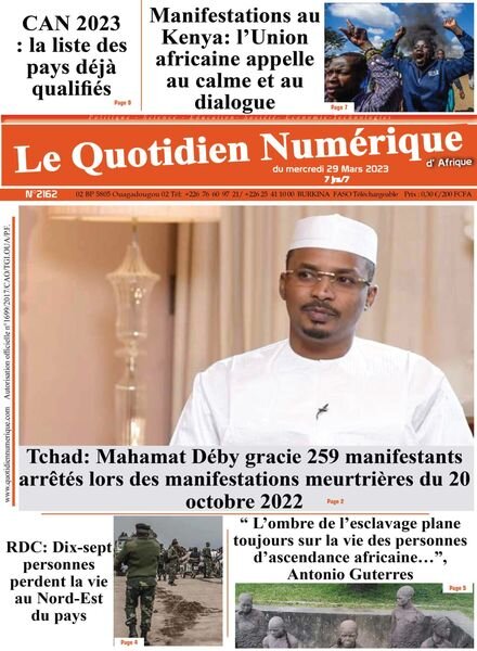 Quotidien Numerique d’Afrique – 29 mars 2023 Cover
