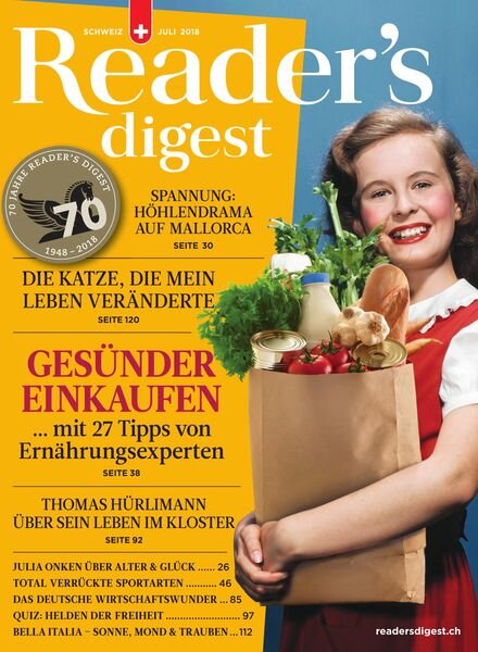 Reader’s Digest Schweiz – 12 Juli 2018 Cover