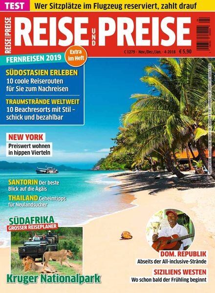 REISE & PREISE – Oktober 2018 Cover