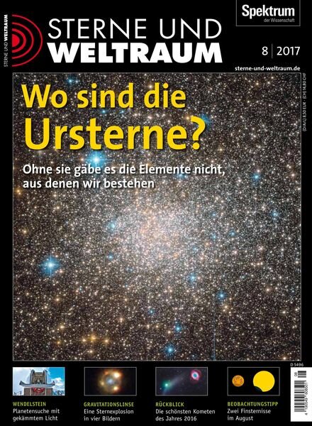 Sterne und Weltraum – Juli 2017 Cover