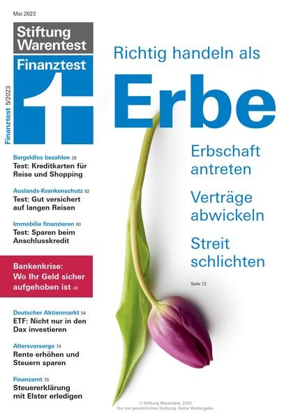 Stiftung Warentest Finanztest – Mai 2023 Cover