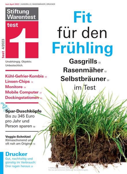 Stiftung Warentest Testmagazin – April 2023 Cover