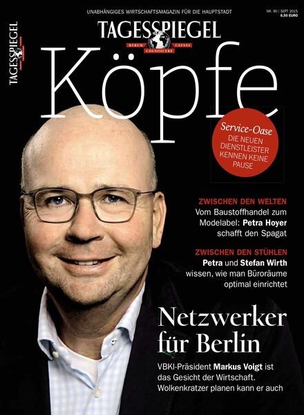 Tagesspiegel Kopfe – 28 August 2015 Cover