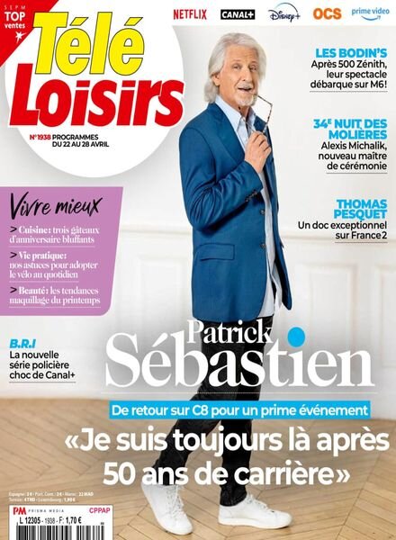 Tele Loisirs – 17 Avril 2023 Cover