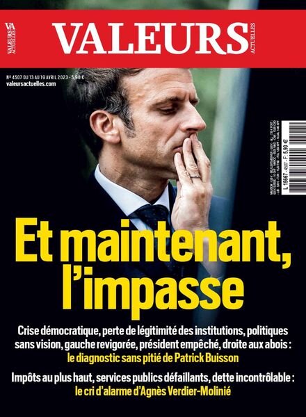 Valeurs actuelles – 13 avril 2023 Cover
