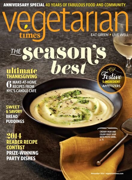 Vegetarian Times – 21 October 2014 Cover