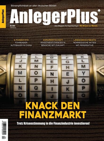 AnlegerPlus – Mai 2023 Cover