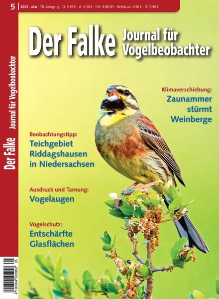 Der Falke Journal fur Vogelbeobachter – Mai 2023 Cover