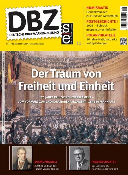 Deutsche Briefmarken-Zeitung – 15 Mai 2023 Cover
