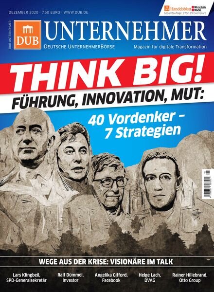 DUB UNTERNEHMER-Magazin – Oktober 2020 Cover