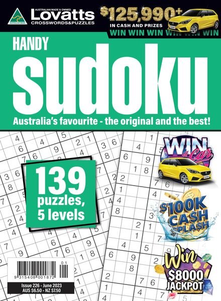Lovatts Handy Sudoku – June 2023 Cover