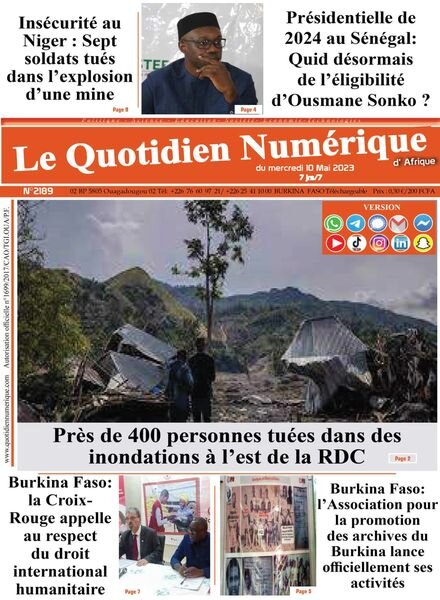 Quotidien Numerique d’Afrique – 10 mai 2023 Cover