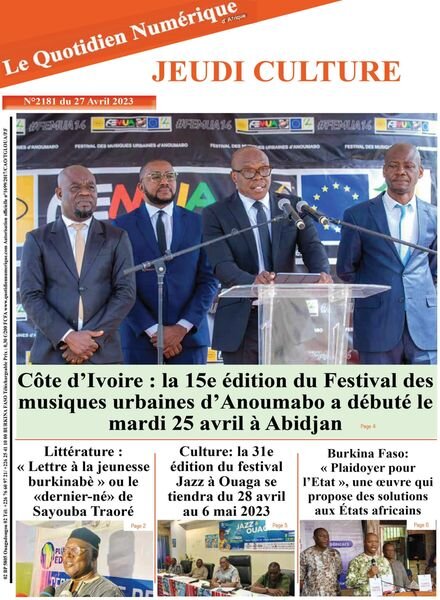 Quotidien Numerique d’Afrique – 27 avril 2023 Cover