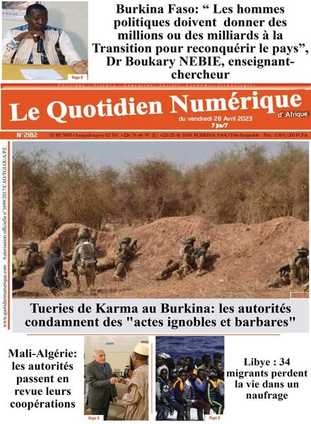 Quotidien Numerique d’Afrique – 28 avril 2023 Cover