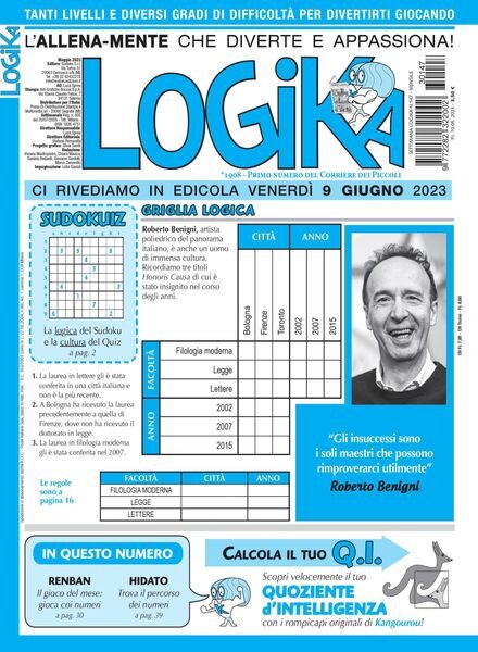Settimana Logika – 10 maggio 2023 Cover