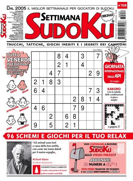 Settimana Sudoku – 24 maggio 2023 Cover
