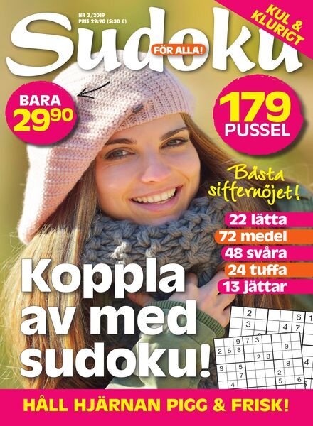 Sudoku fOr alla – 19 februari 2019 Cover