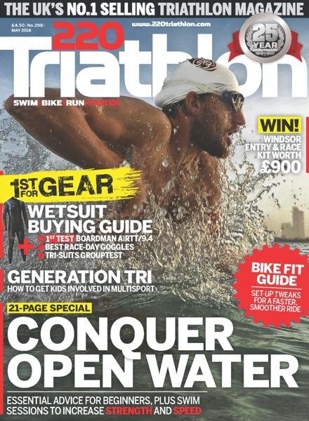 220 Triathlon – April 2014 Cover