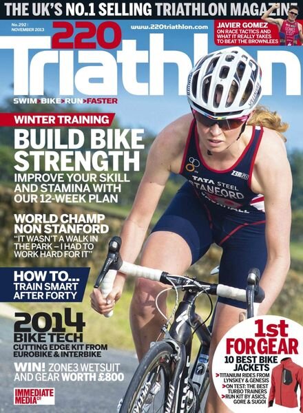 220 Triathlon – October 2013 Cover