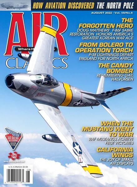 Air Classics – Where History Flies! – August 2022 Cover