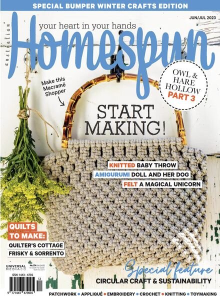 Australian Homespun – June 2023 Cover